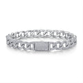 Catenaccio Moissanite Cuban Link Bracelet in Sterling Silver
