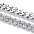 Groviglio Moissanite Cuban Link Bracelet in Sterling Silver