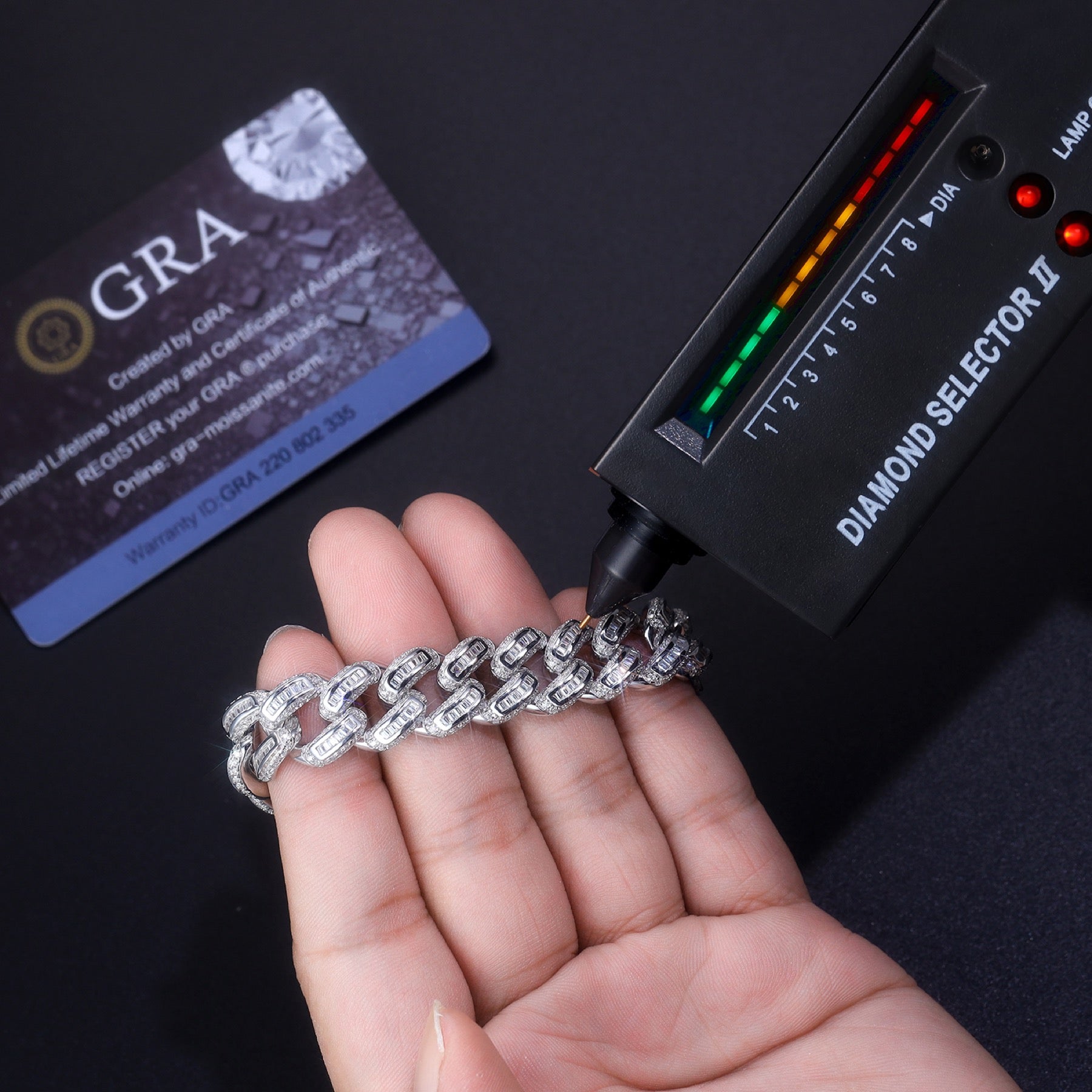 Groviglio Moissanite Cuban Link Bracelet in Sterling Silver