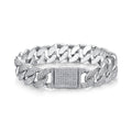 Ancoraggio Moissanite Cuban Link Bracelet in Sterling Silver