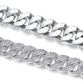 Ancoraggio Moissanite Cuban Link Bracelet in Sterling Silver