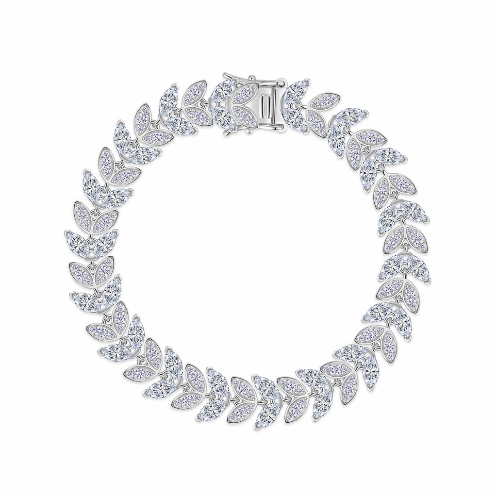 Alloro Moissanite Tennis Bracelet in Sterling Silver