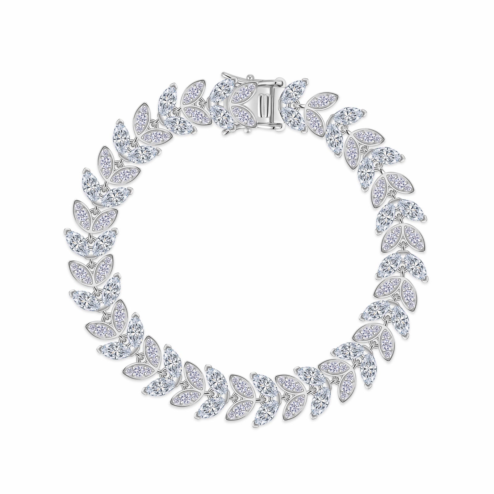 Alloro Moissanite Tennis Bracelet in Sterling Silver