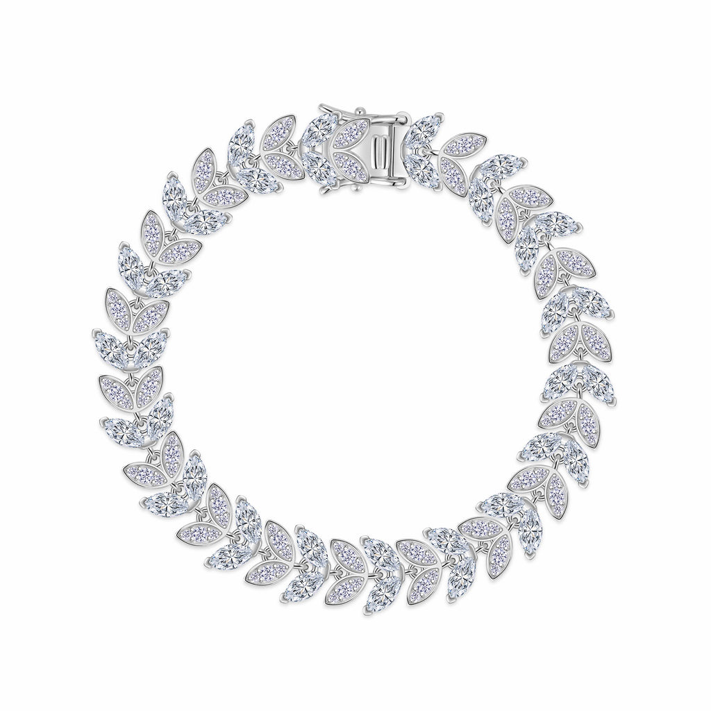 Alloro Moissanite Tennis Bracelet in Sterling Silver