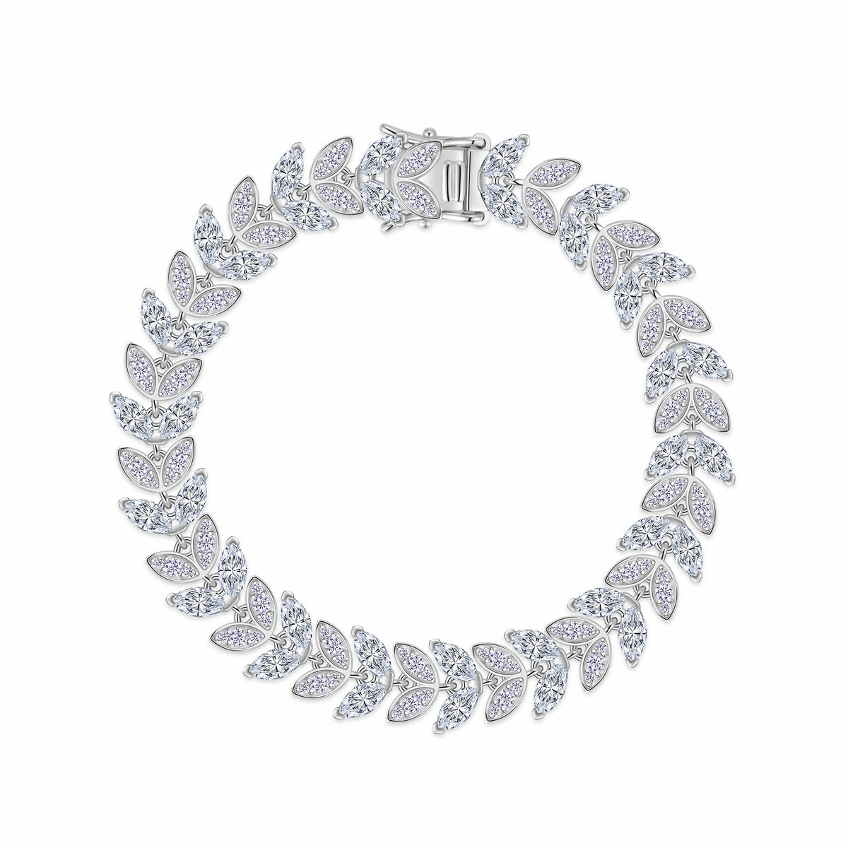 Alloro Moissanite Tennis Bracelet in Sterling Silver