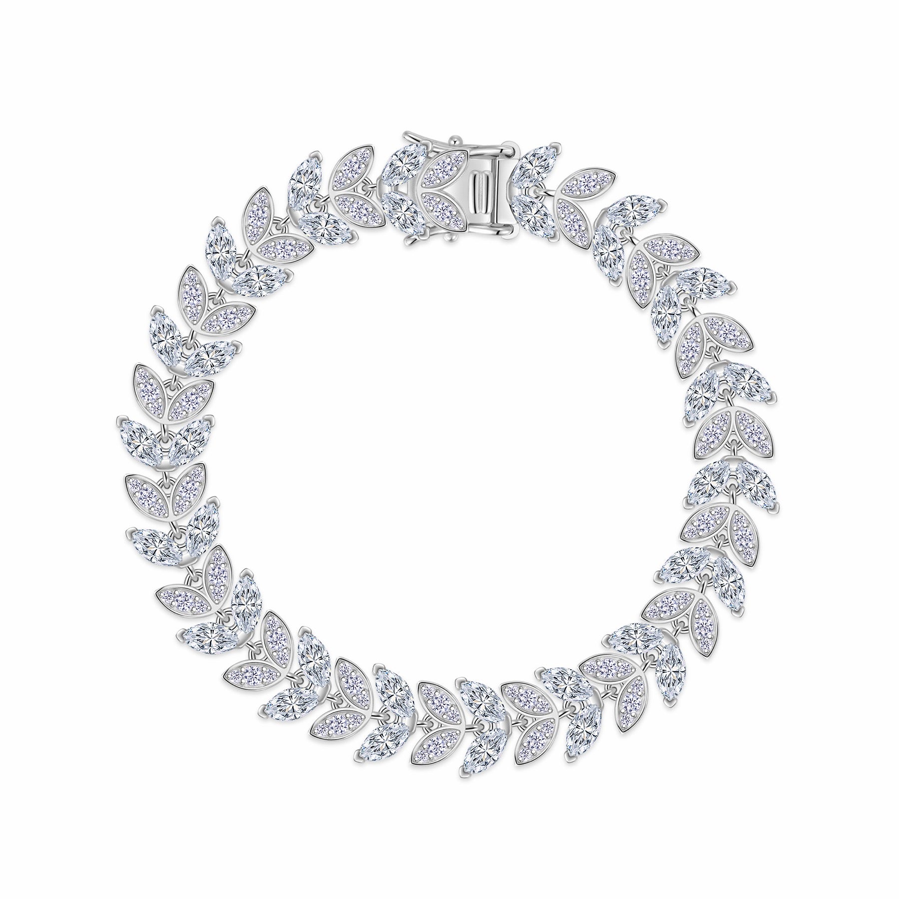 Alloro Moissanite Tennis Bracelet in Sterling Silver