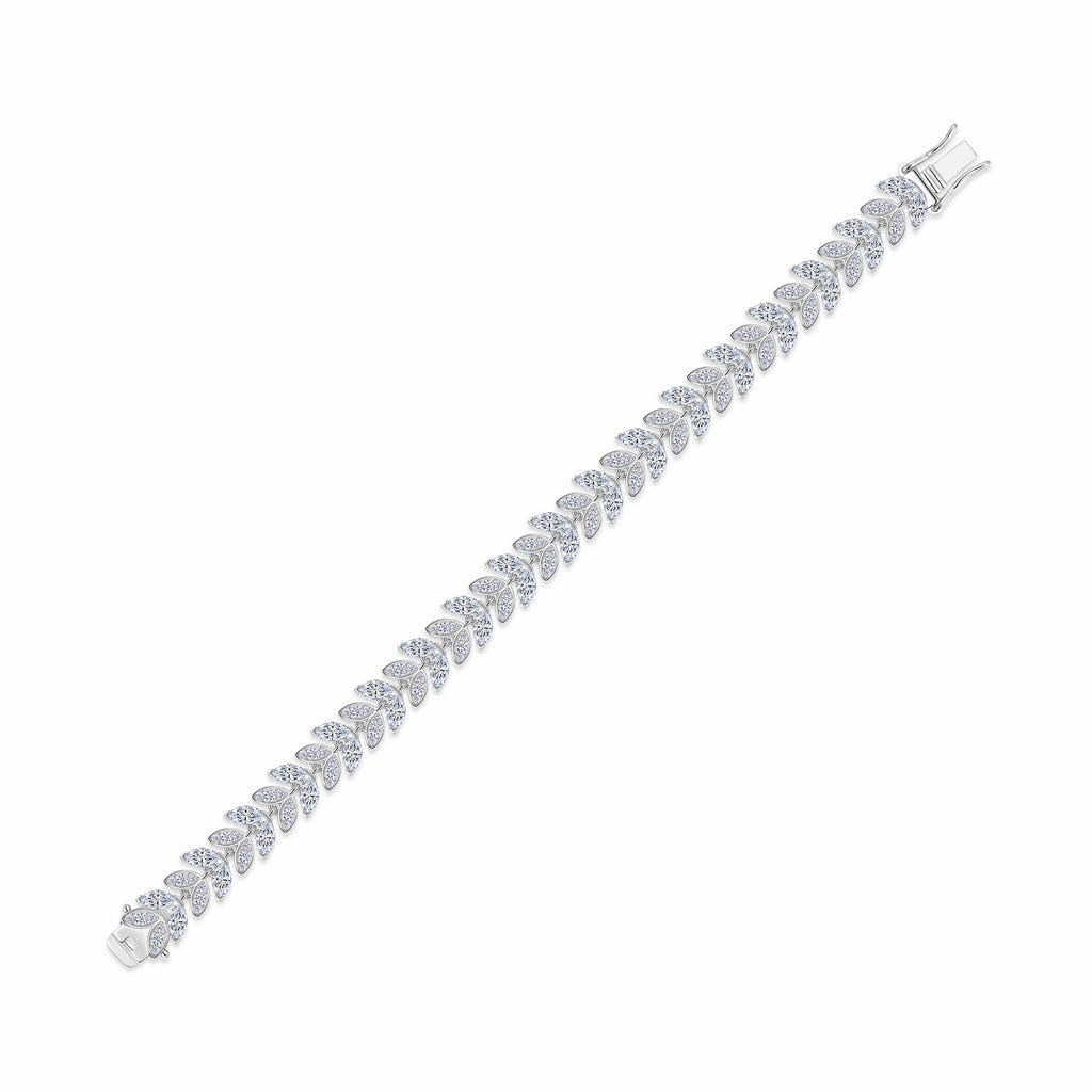 Alloro Moissanite Tennis Bracelet in Sterling Silver