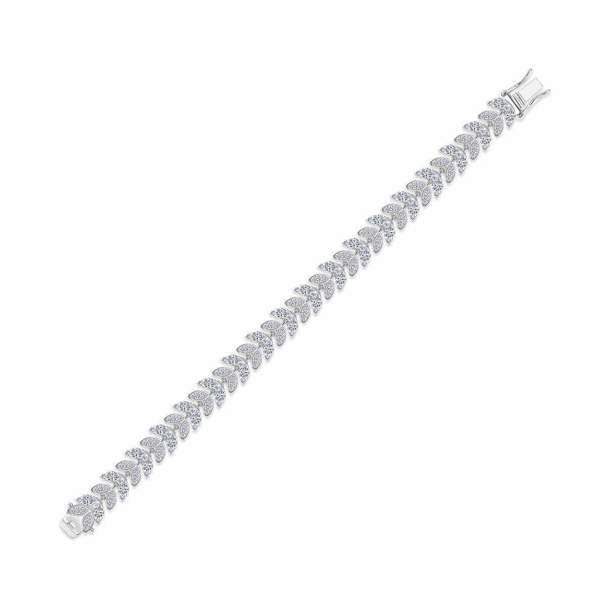 Alloro Moissanite Tennis Bracelet in Sterling Silver