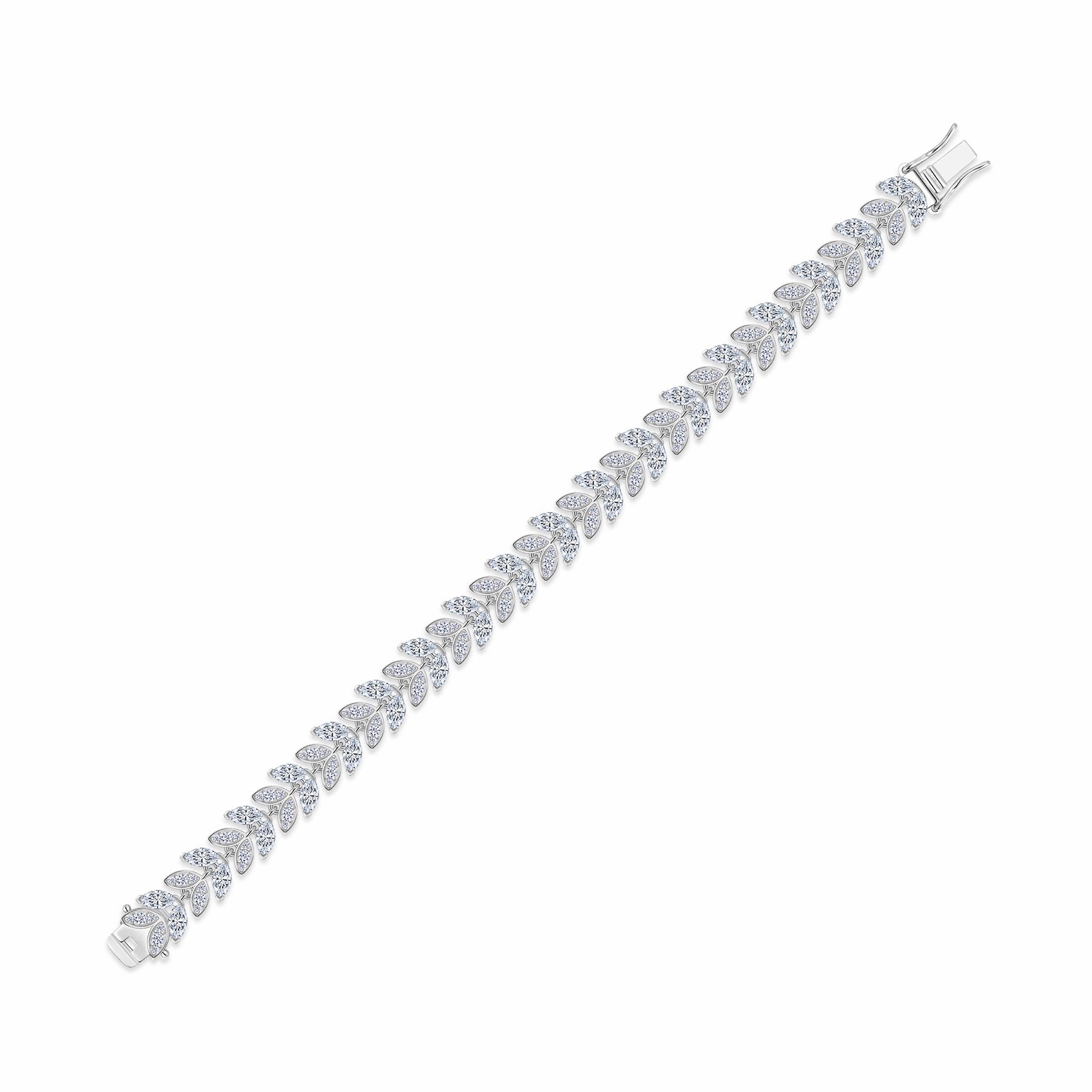 Alloro Moissanite Tennis Bracelet in Sterling Silver