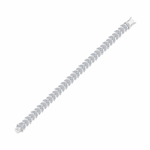 Alloro Moissanite Tennis Bracelet in Sterling Silver