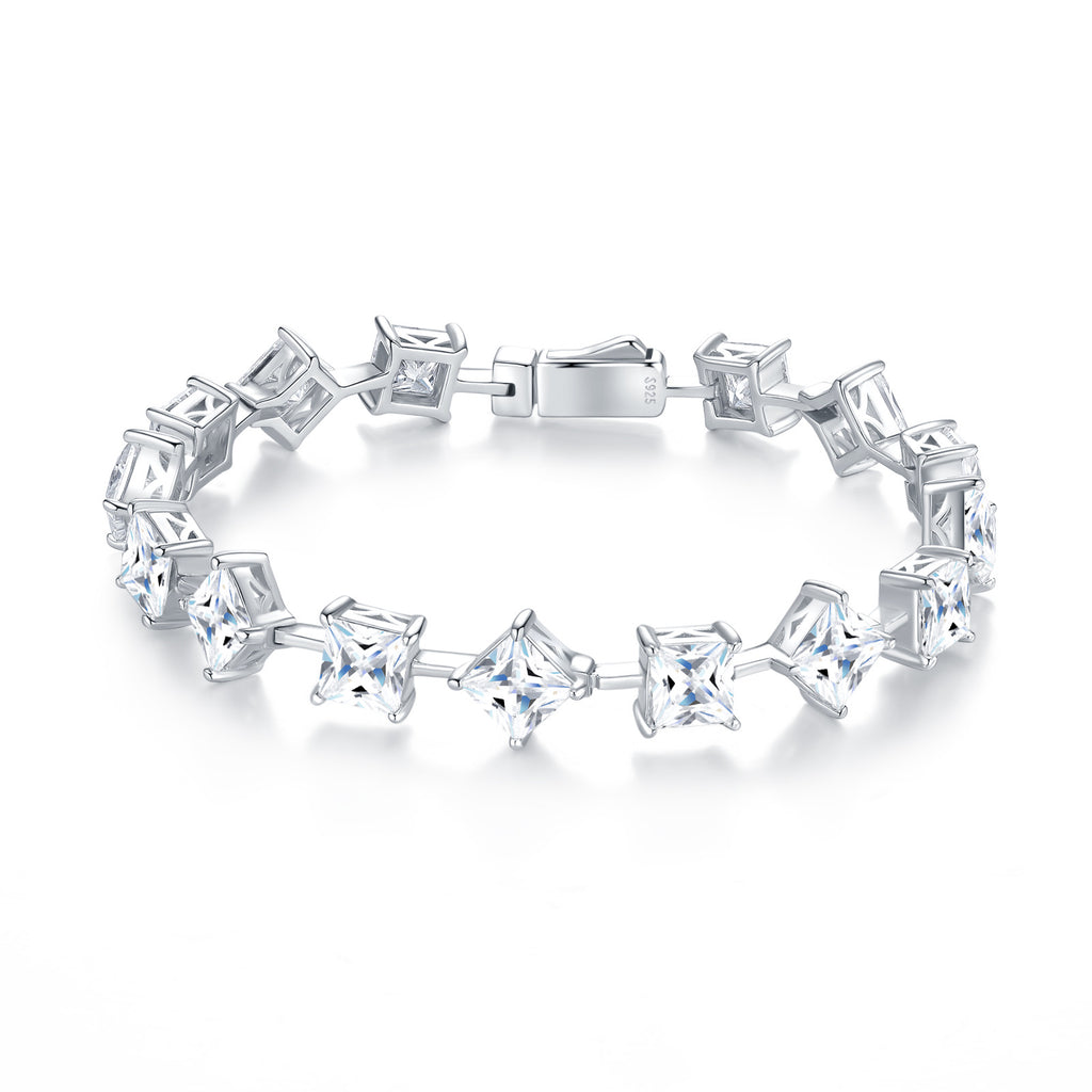Prismi Moissanite Tennis Bracelet in Sterling Silver