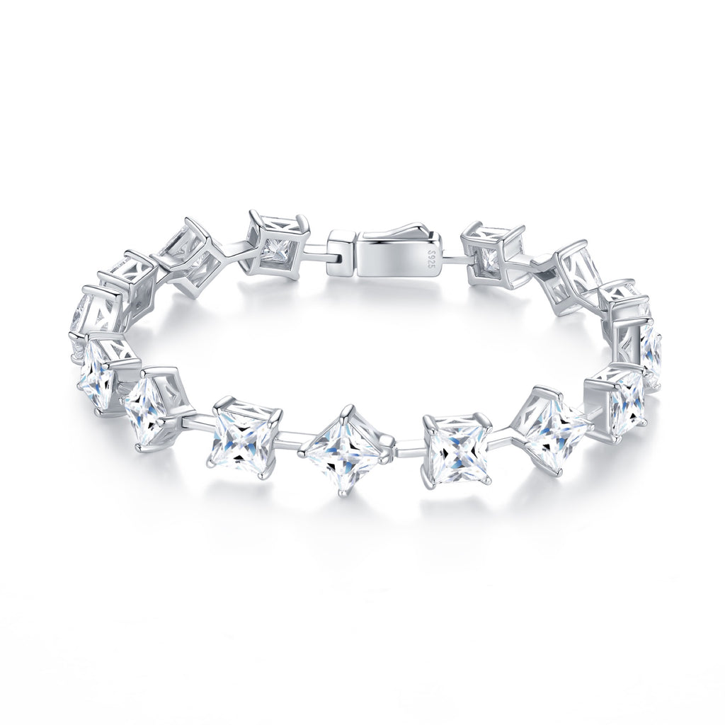 Prismi Moissanite Tennis Bracelet in Sterling Silver