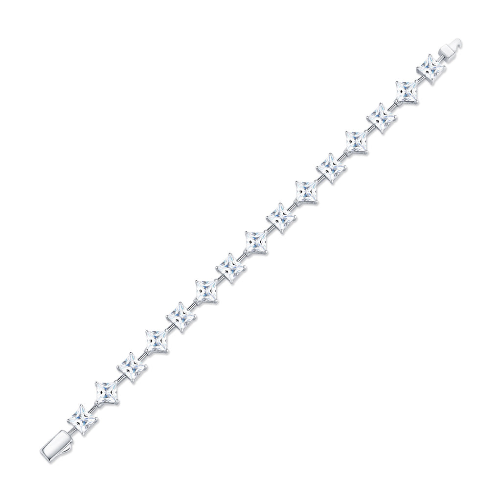 Prismi Moissanite Tennis Bracelet in Sterling Silver
