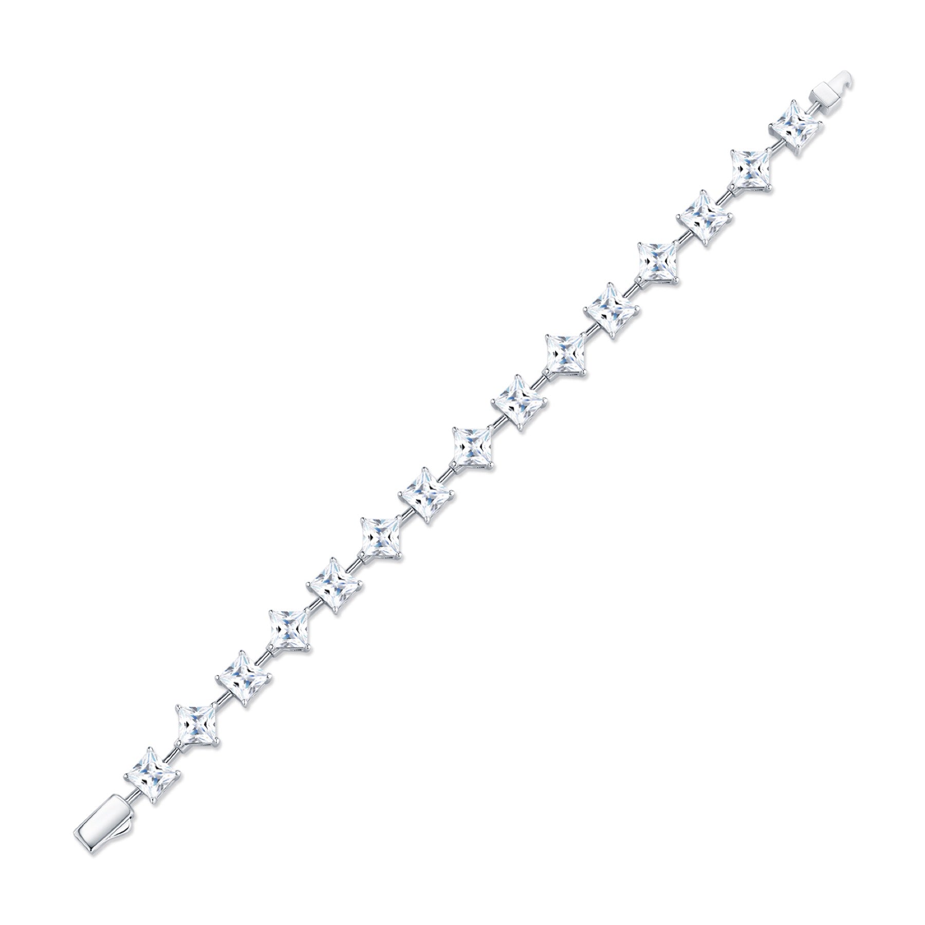 Prismi Moissanite Tennis Bracelet in Sterling Silver