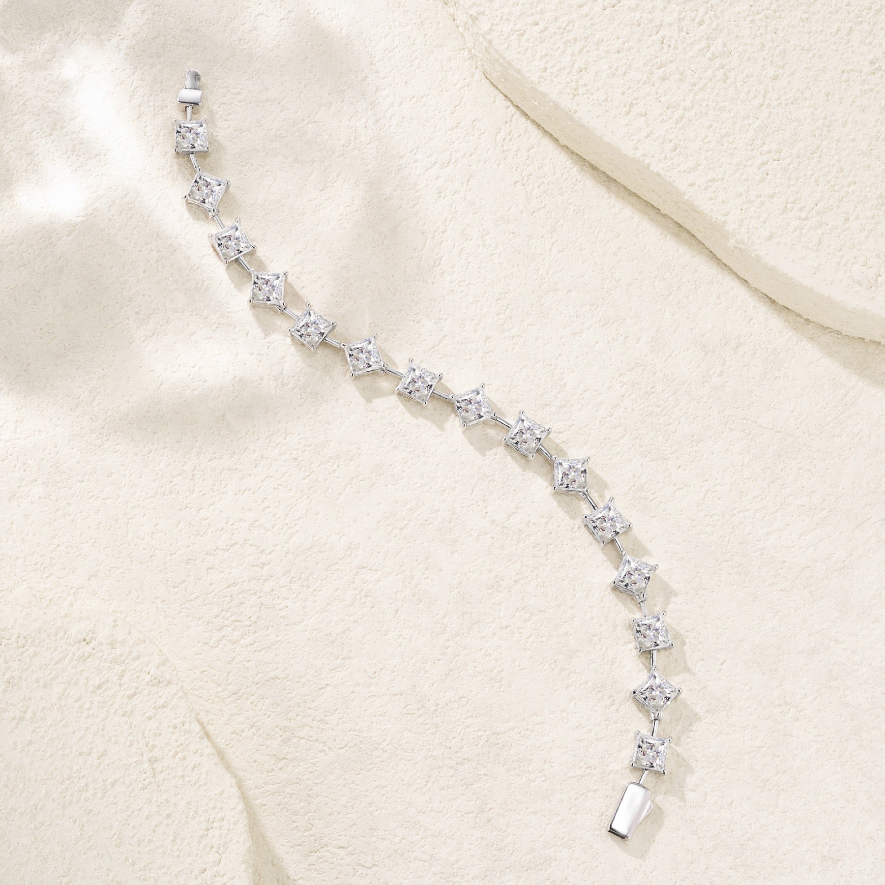 Prismi Moissanite Tennis Bracelet in Sterling Silver
