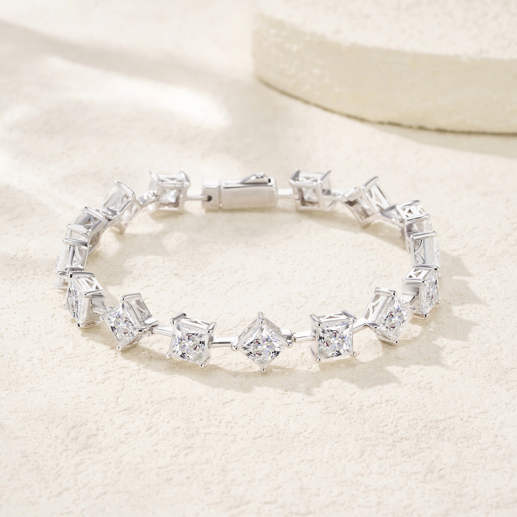 Prismi Moissanite Tennis Bracelet in Sterling Silver