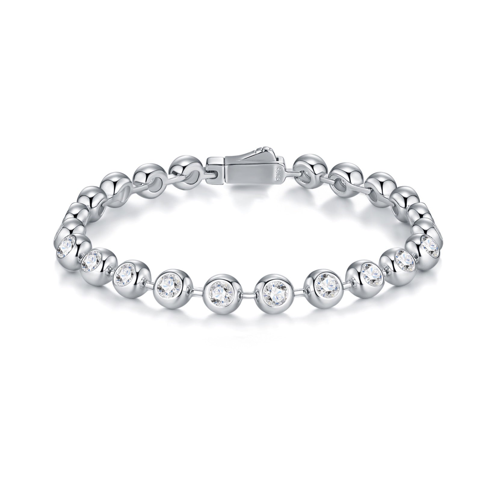 Sferica Moissanite Tennis Bracelet in Sterling Silver