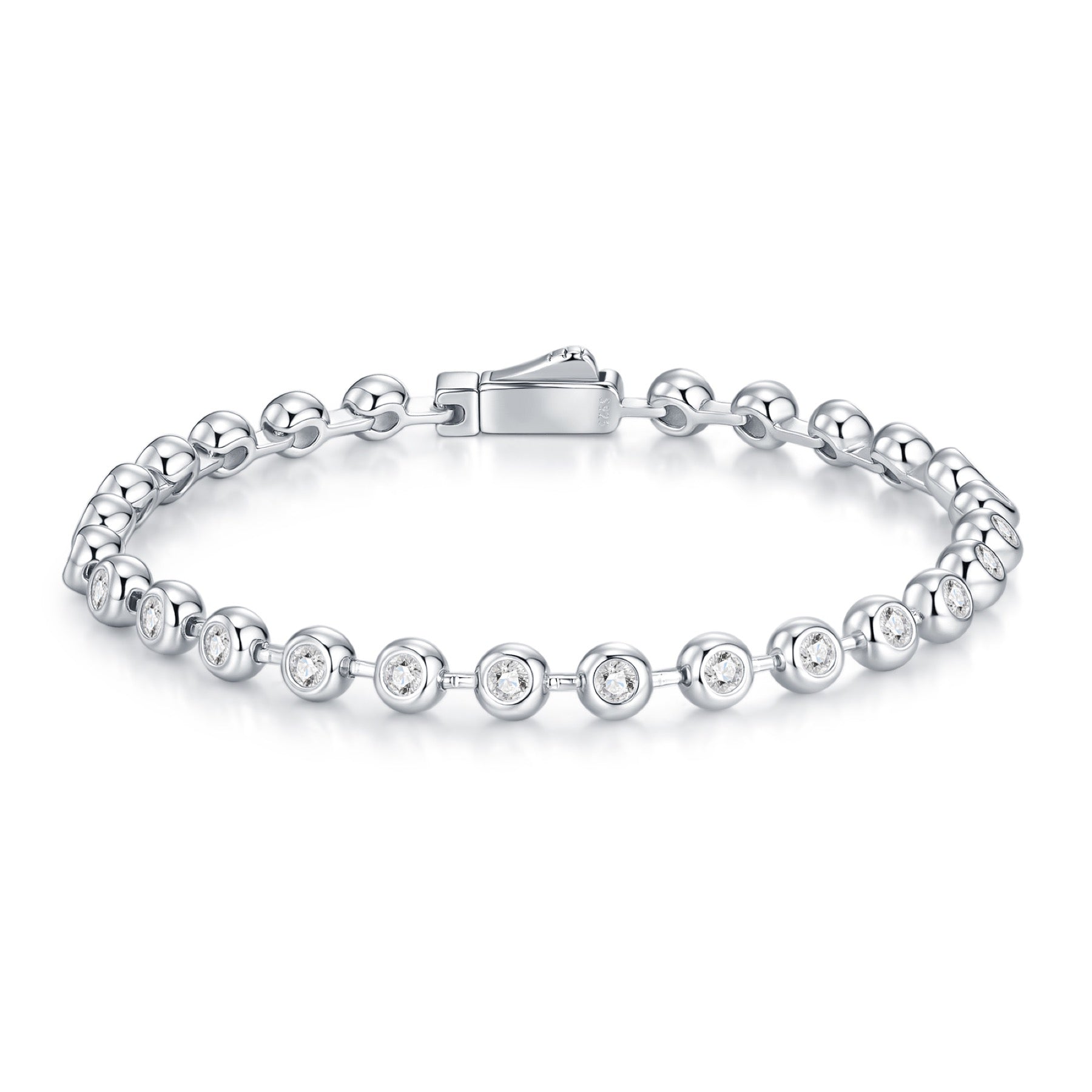 Sferica Moissanite Tennis Bracelet in Sterling Silver