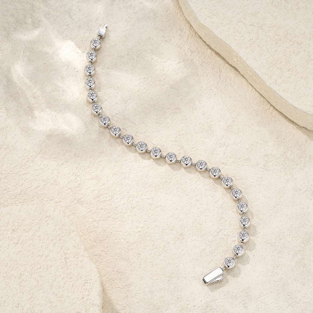 Sferica Moissanite Tennis Bracelet in Sterling Silver