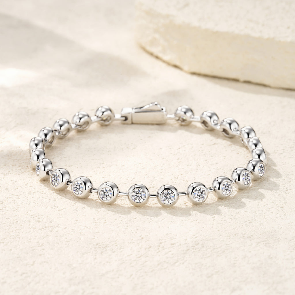 Sferica Moissanite Tennis Bracelet in Sterling Silver