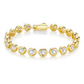 Aurata Moissanite Tennis Bracelet in Gold-Tone Sterling Silver