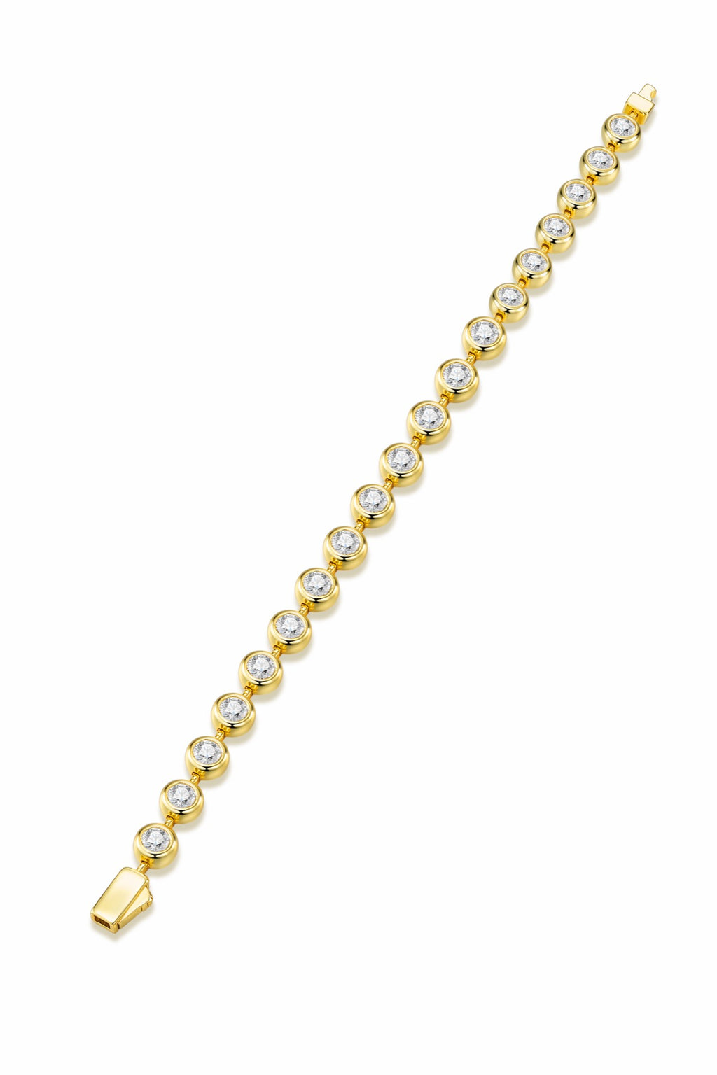 Aurata Moissanite Tennis Bracelet in Gold-Tone Sterling Silver