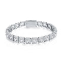Targhetta Moissanite Tennis Bracelet in Sterling Silver