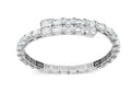 Verdolina Moissanite Bangle Bracelet in Sterling Silver
