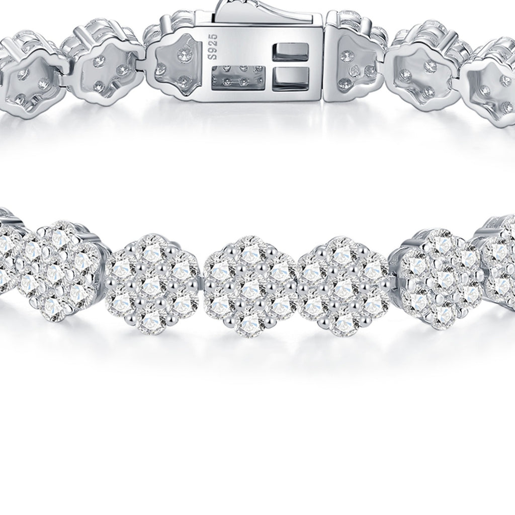 Alonata Moissanite Tennis Bracelet in Sterling Silver — detail