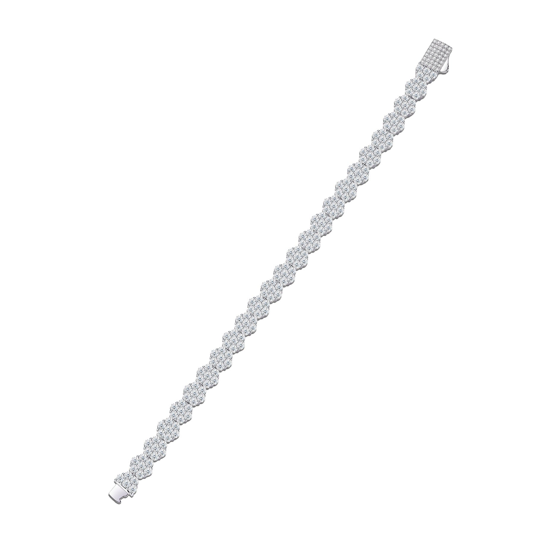 Alonata Moissanite Tennis Bracelet in Sterling Silver
