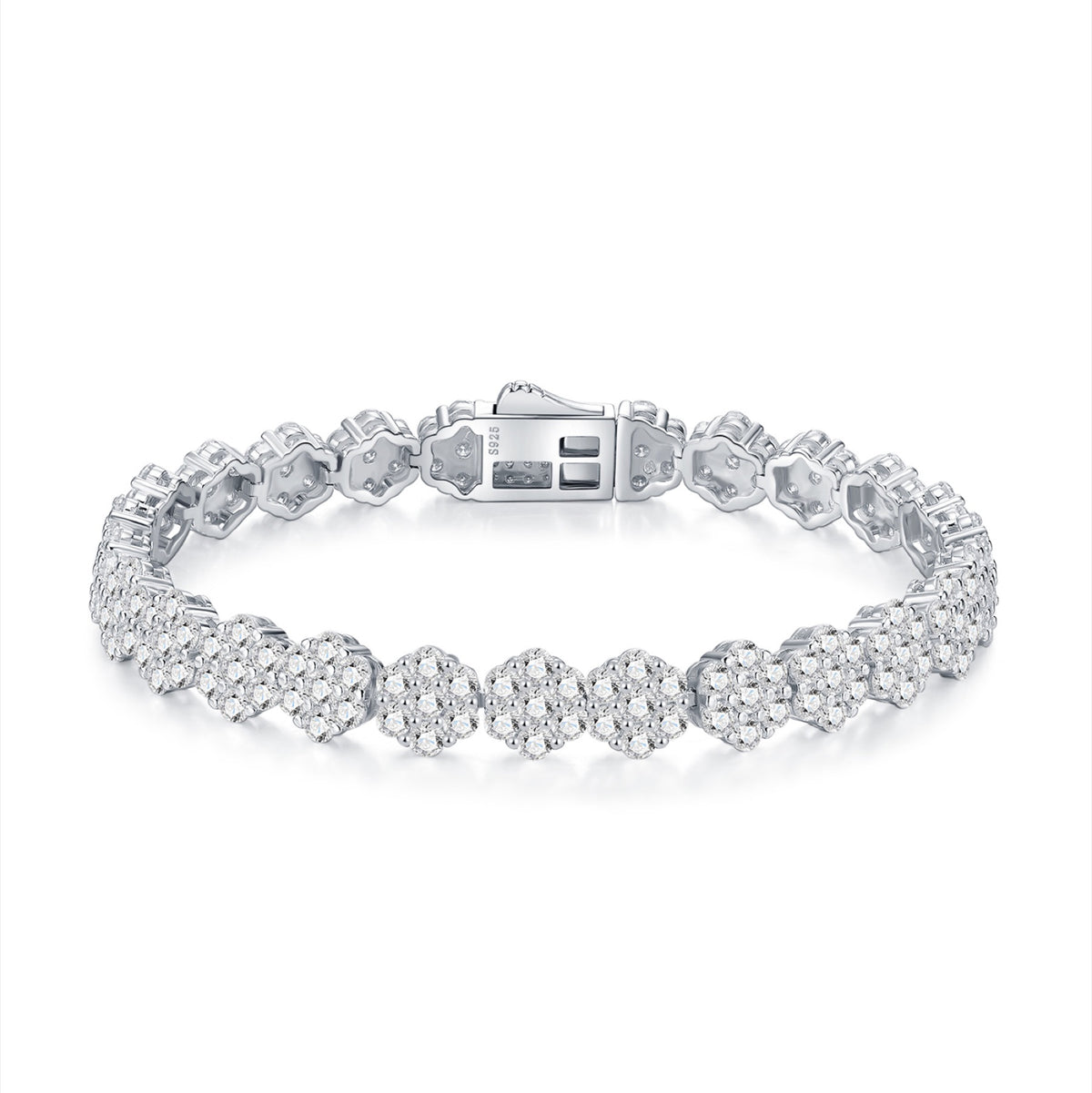 Alonata Moissanite Tennis Bracelet in Sterling Silver