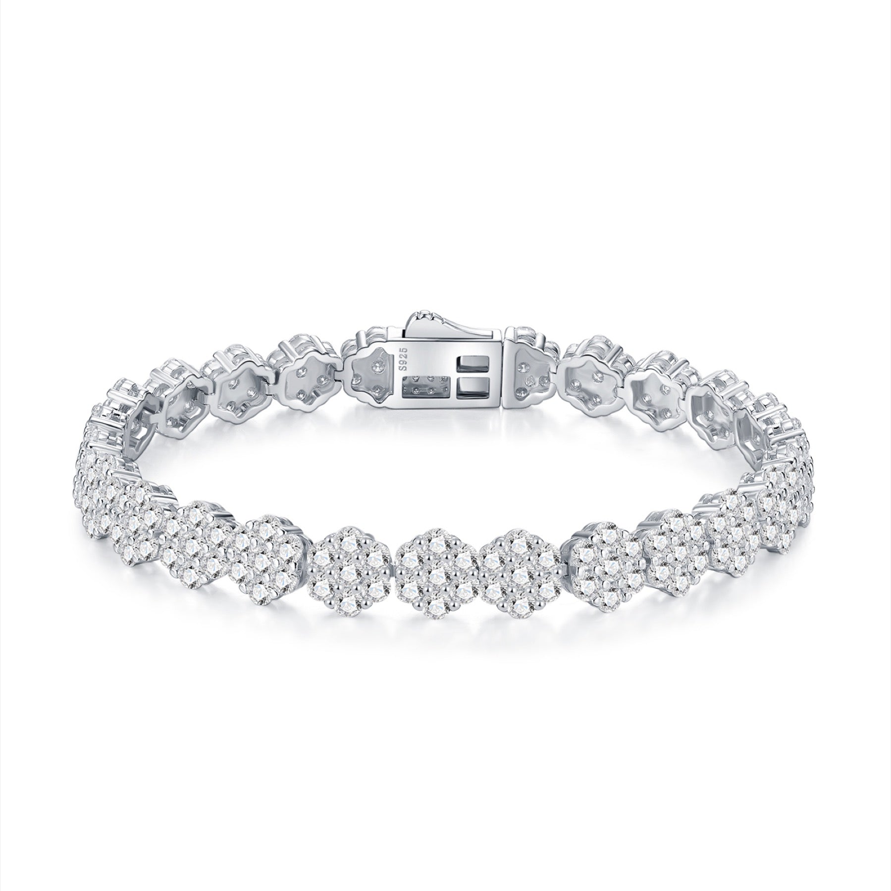 Alonata Moissanite Tennis Bracelet in Sterling Silver