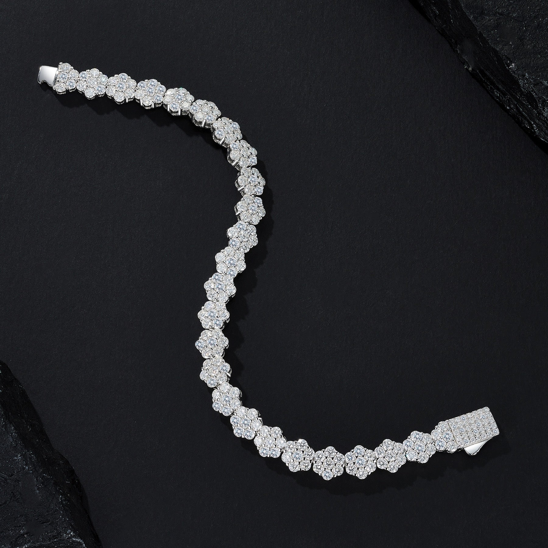 Alonata Moissanite Tennis Bracelet in Sterling Silver