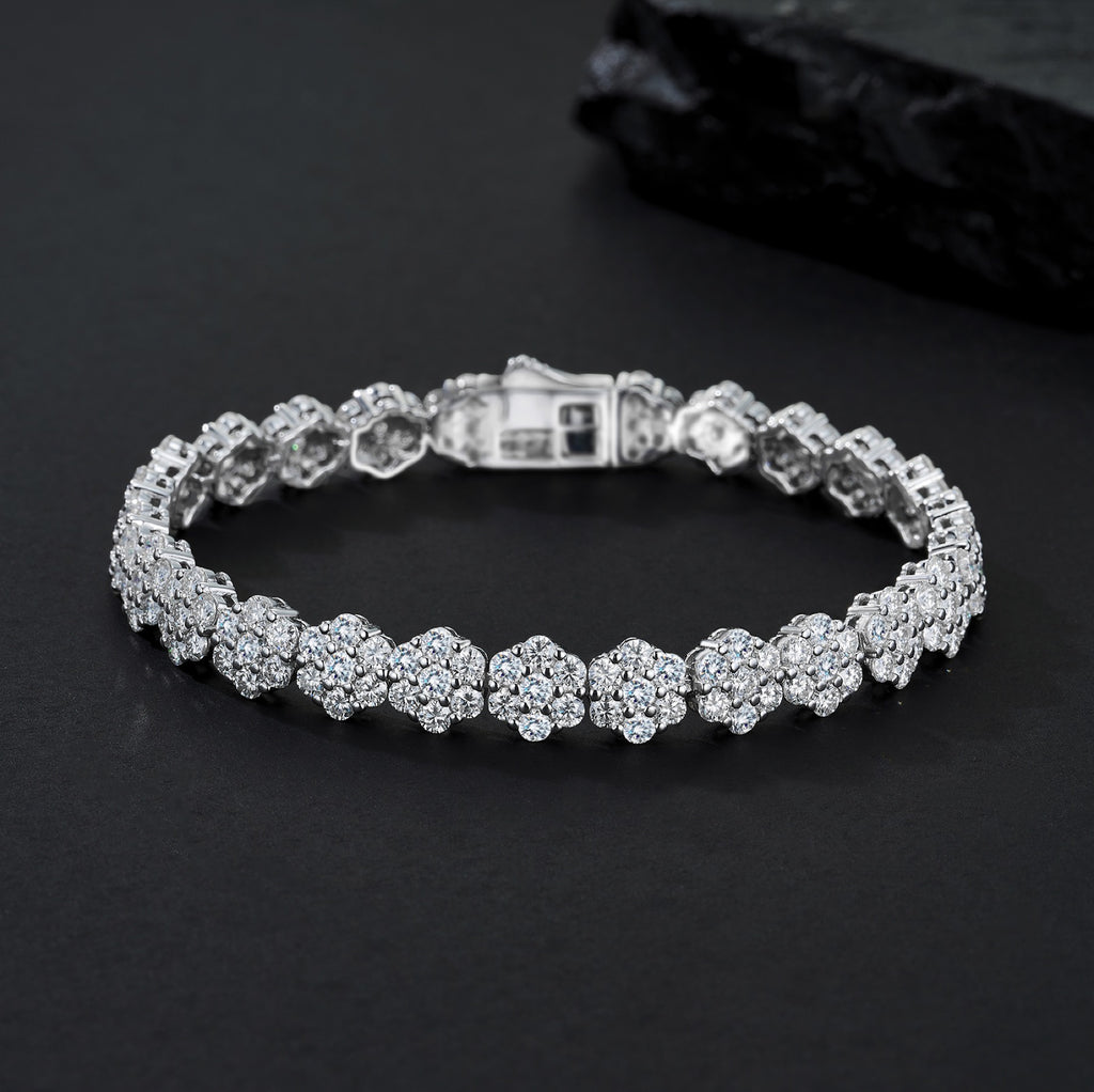 Alonata Moissanite Tennis Bracelet in Sterling Silver