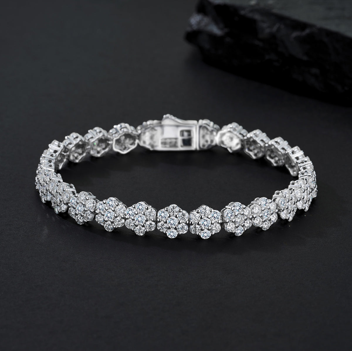Alonata Moissanite Tennis Bracelet in Sterling Silver