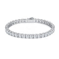 Cubetti Moissanite Tennis Bracelet in Sterling Silver
