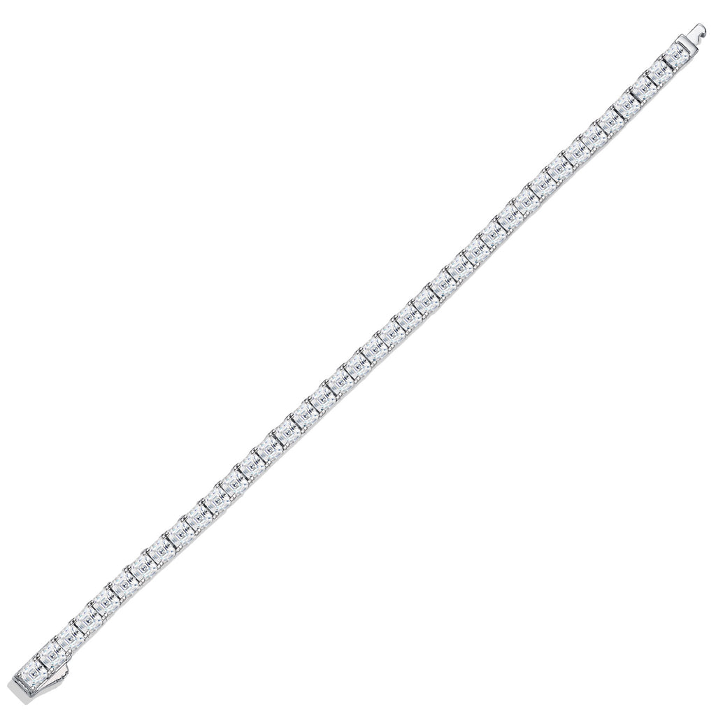 Cubetti Moissanite Tennis Bracelet in Sterling Silver