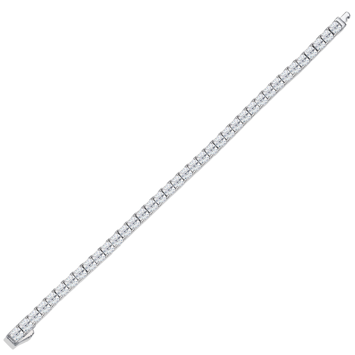 Cubetti Moissanite Tennis Bracelet in Sterling Silver