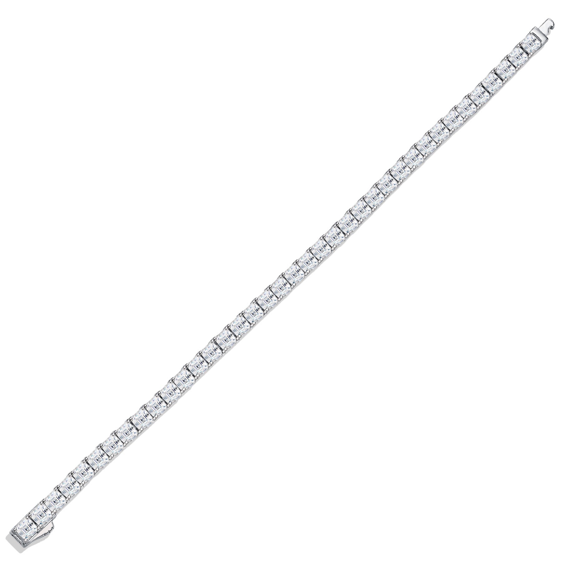 Cubetti Moissanite Tennis Bracelet in Sterling Silver
