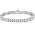Ovalata Moissanite Tennis Bracelet in Sterling Silver