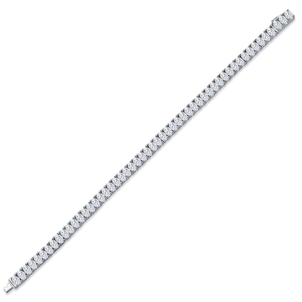 Ovalata Moissanite Tennis Bracelet in Sterling Silver