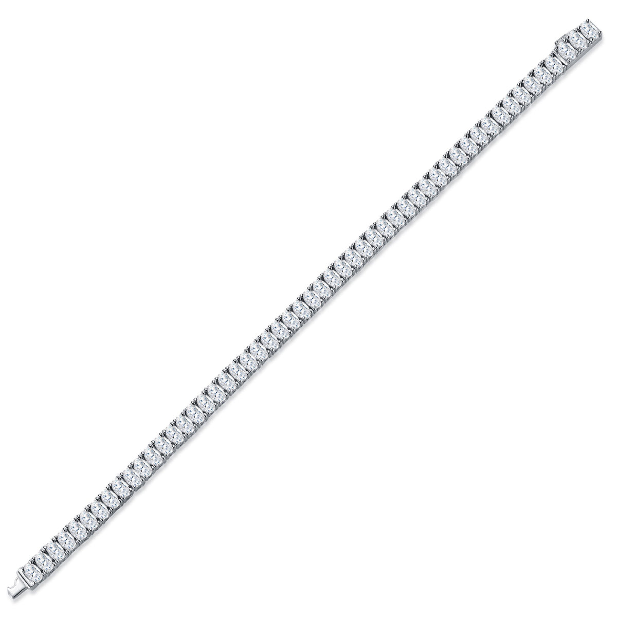 Ovalata Moissanite Tennis Bracelet in Sterling Silver