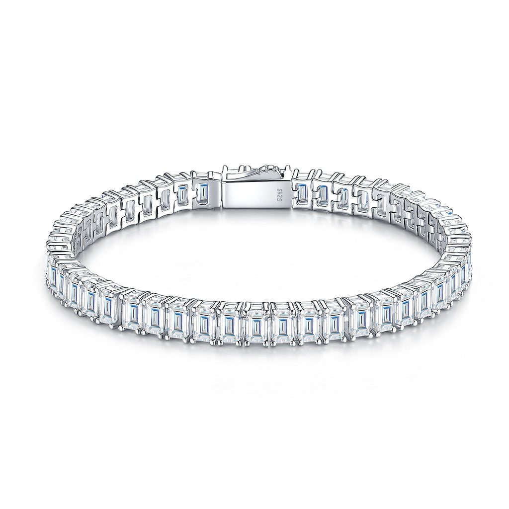 Lastrina Moissanite Tennis Bracelet in Sterling Silver