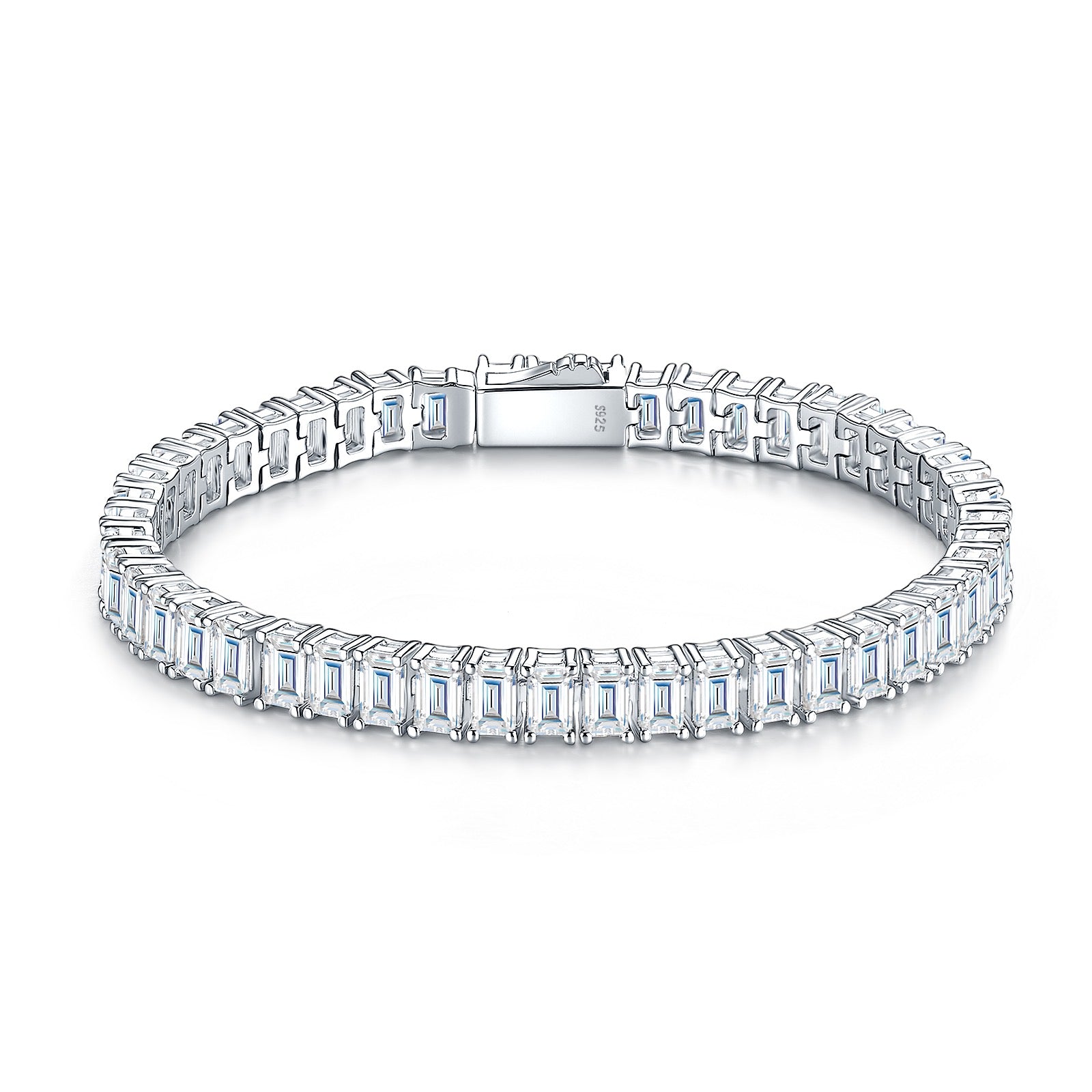 Lastrina Moissanite Tennis Bracelet in Sterling Silver