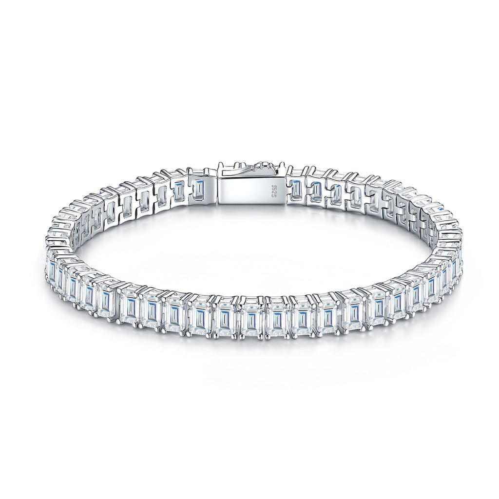 Lastrina Moissanite Tennis Bracelet in Sterling Silver