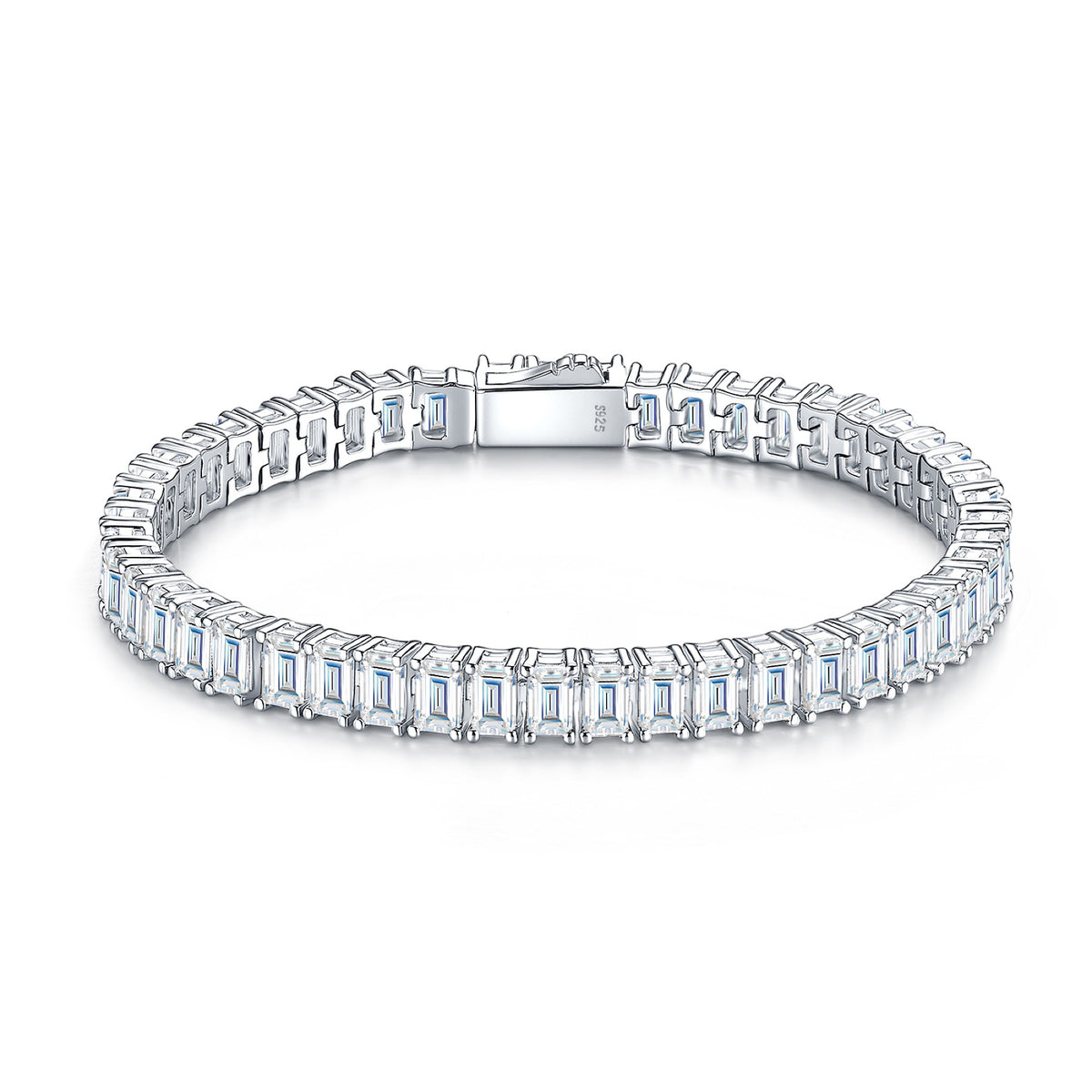 Lastrina Moissanite Tennis Bracelet in Sterling Silver