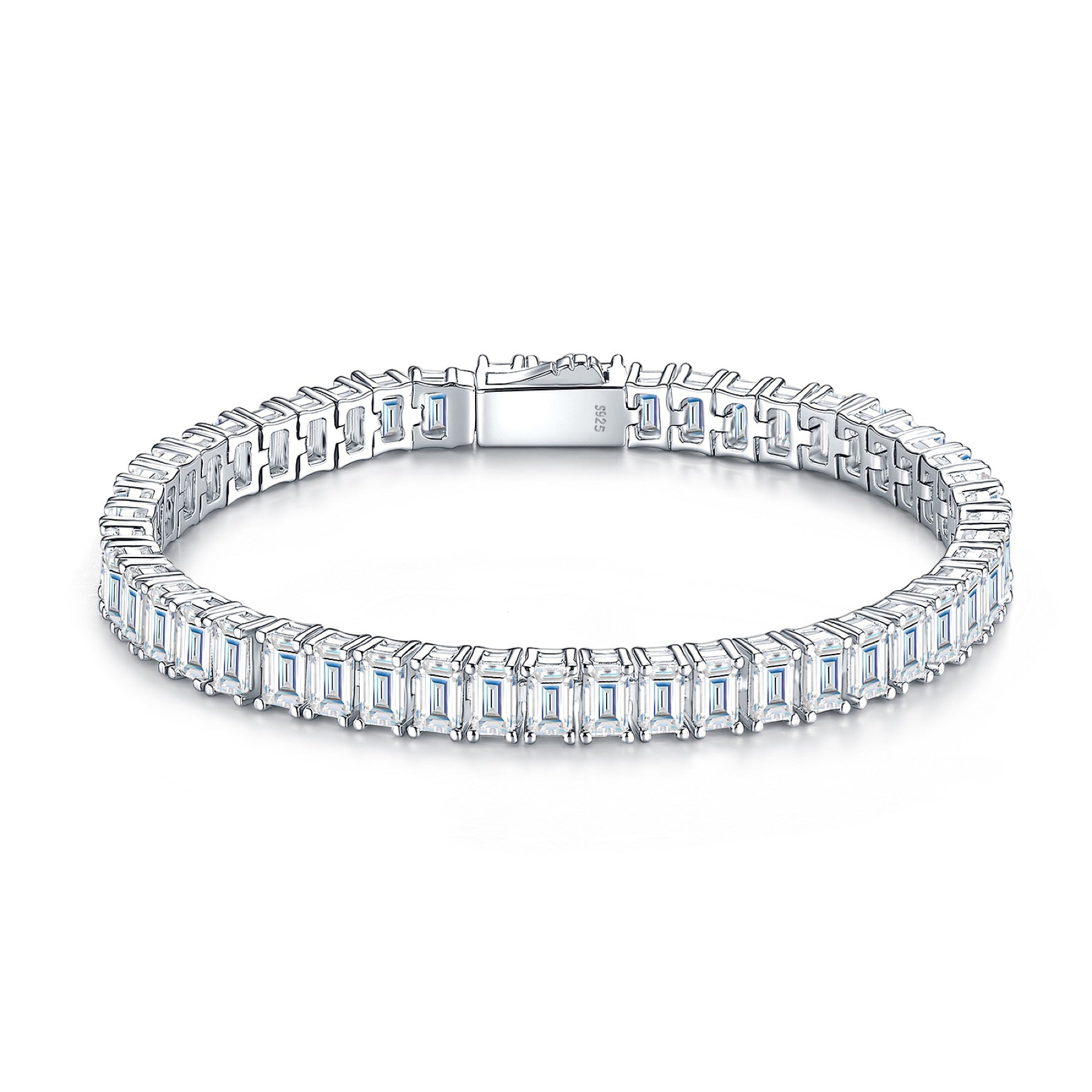 Lastrina Moissanite Tennis Bracelet in Sterling Silver