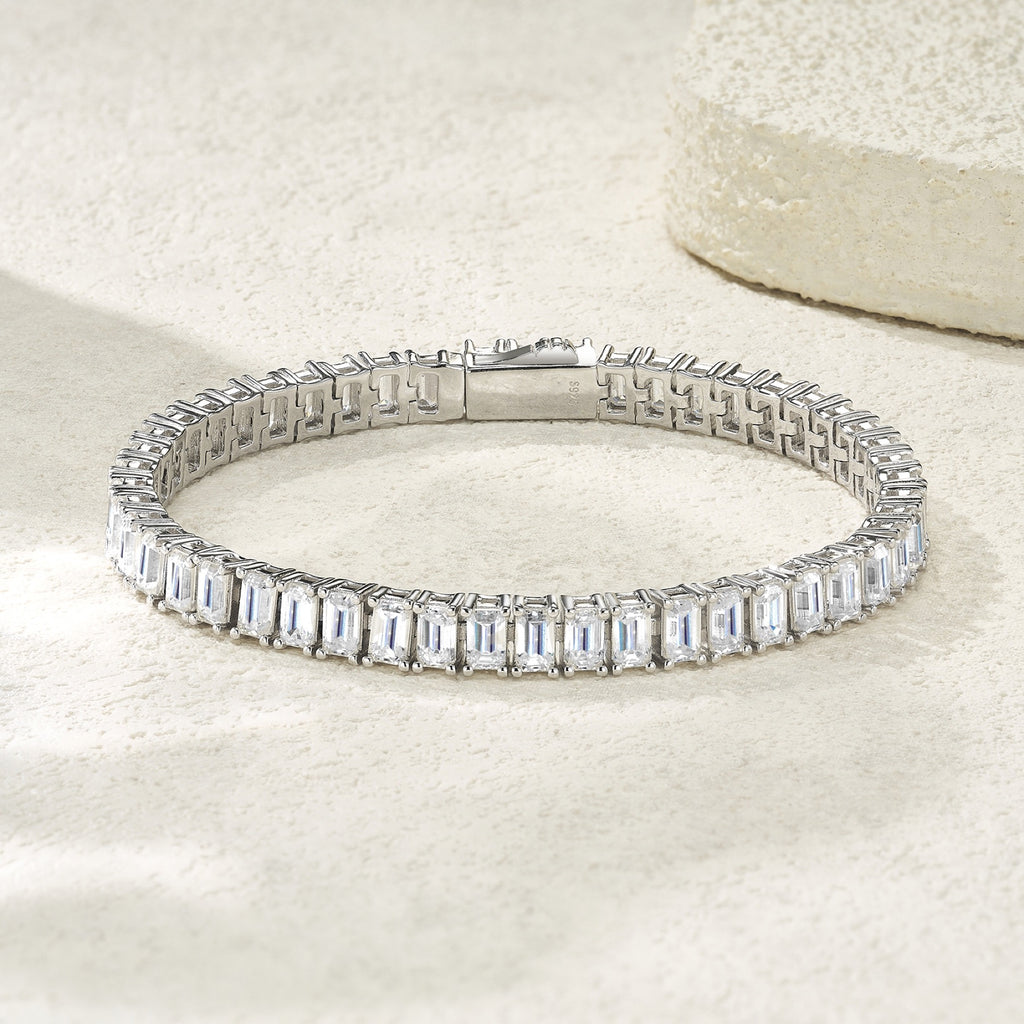 Lastrina Moissanite Tennis Bracelet in Sterling Silver
