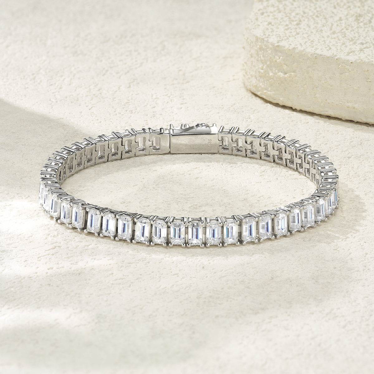 Lastrina Moissanite Tennis Bracelet in Sterling Silver