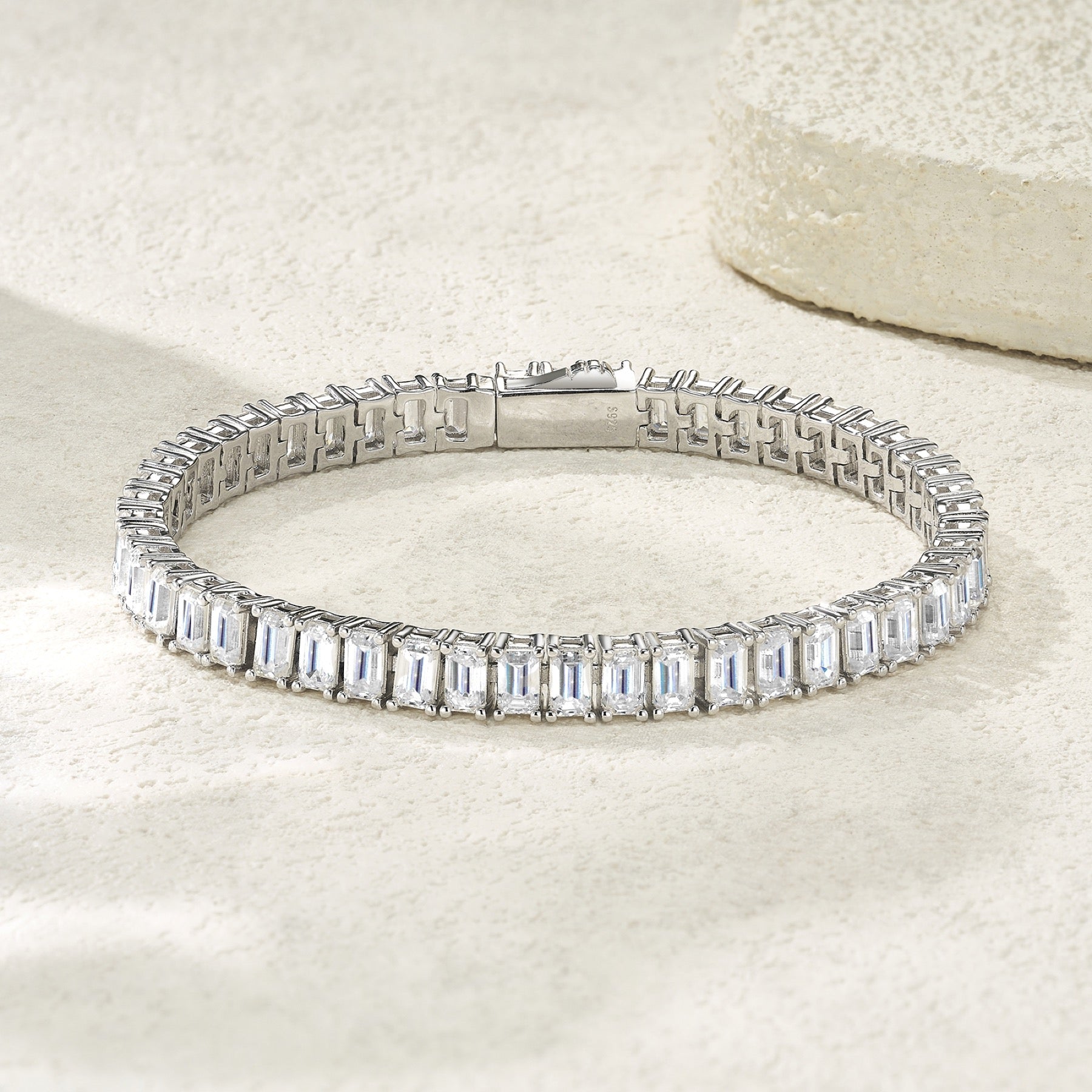 Lastrina Moissanite Tennis Bracelet in Sterling Silver